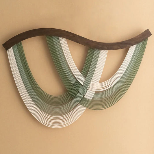 The Flow Wall Hanging – Cotton Macrame Wave Art