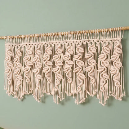 Macrame Curtain with Boho Curtain Panel