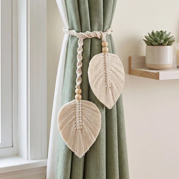 Macrame Curtain Tieback for Boho Curtain Tiebacks