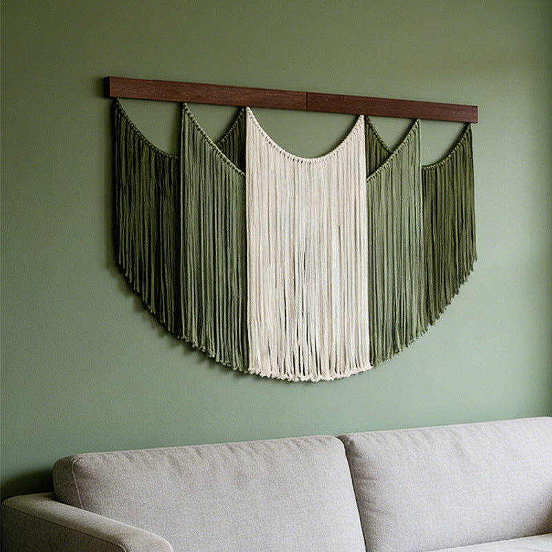 Boho Draped Macrame Fiber Art Decor