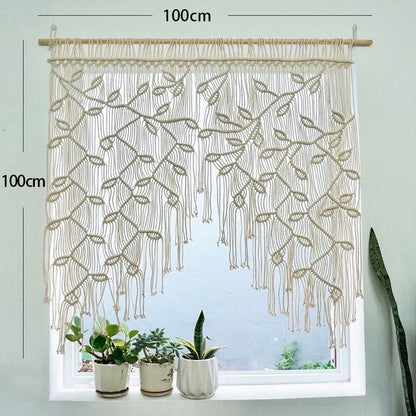 Macrame Curtain for Boho Room Divider