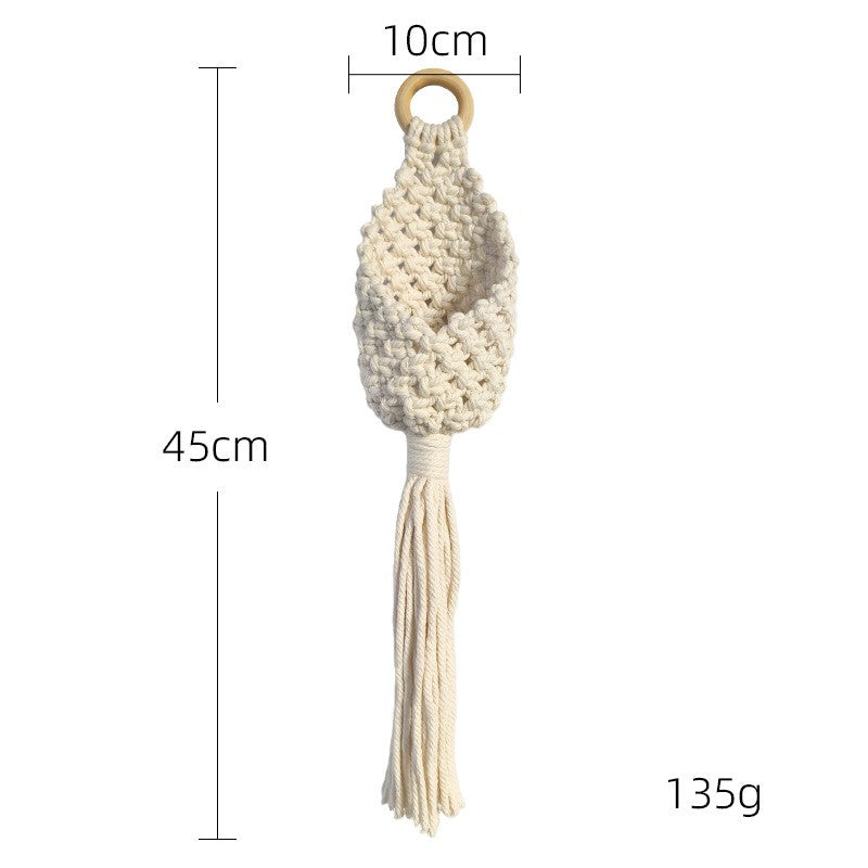 Macrame Teardrop Hanging Net Pocket