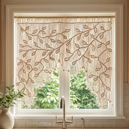 Macrame Curtain for Boho Room Divider