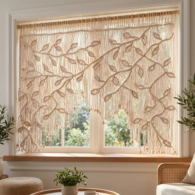 Macrame Curtain for Boho Room Divider