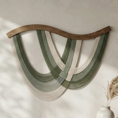 The Flow Wall Hanging – Cotton Macrame Wave Art