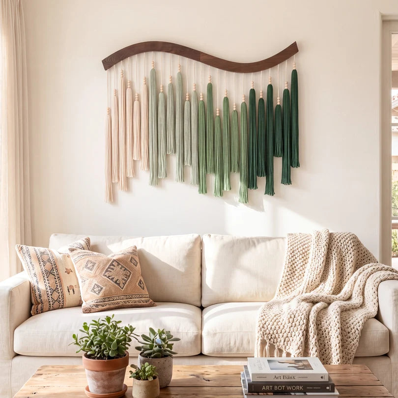 Wall Art Macrame Wood Boho Wall Decor